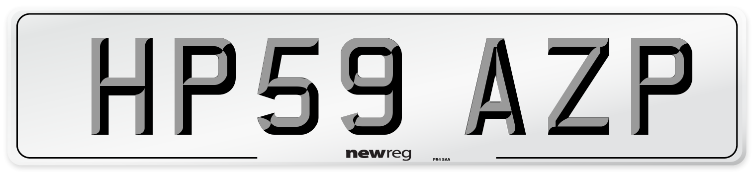 HP59 AZP Number Plate from New Reg